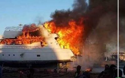 بالأسماء وفيات ومصابين حريق مطعم بيراميزا العائم بالمنصورة