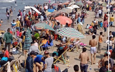 زحام شديد بمصيف جمصة في ثانى أيام عيد الأضحي