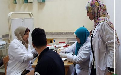 كشف طبى للطلاب الجدد بجامعة المنصورة للفيروسات الكبدية