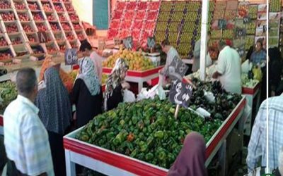 مدير الأمن يفتتح معرض للخضار والفاكهة في المنصورة