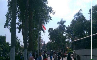 أعلام وبلالين واستعراضات نوبية.. جامعة عين شمس تتزين لاستقبال الطلاب