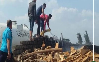 البيئة تضبط 21 مكمورة فحم مخالفة في أجا بالدقهلية