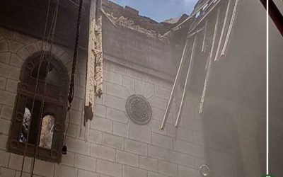 إصابة 4 عمال إثر سقوط سقف أحد مساجد المطرية