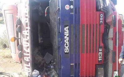 إصابة 4 أشخاص في حادث تصادم بميت سلسيل