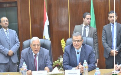 القوى العاملة توقع 10 بروتوكولات تعاون مع 5 رؤساء جامعات ومعاهد بالدقهلية