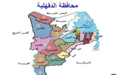 الدقهلية المساحة والتقسيم الإداري