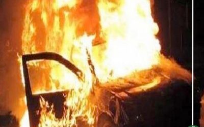 “بسبب المال” شاب من نبروه يحرق سيارة صديقه