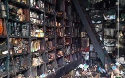 حريق بإحدي شركات المواد الغذائية في دكرنس