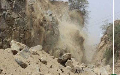سقوط صخرة بمنشأة ناصر تثير الذُعر