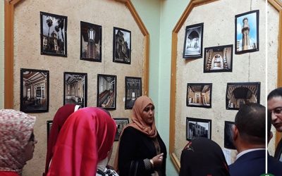 افتتاح المعرض الفني لأعلام الدقهلية بجامعة المنصورة