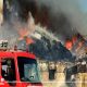 6 سيارات إطفاء لحريق في مديرية أمن الدقهلية