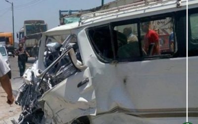 مصرع وإصابة 9أشخاص فى حادث على طريق المنصورة جمصة