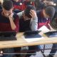 طلاب أولى ثانوى يؤدون امتحان اللغة الأجنبية الثانية إلكترونيا بالدقهلية
