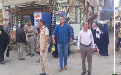 حملة مكبرة لإزالة التعديات على الشارع العام بميت غمر