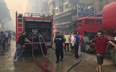 حريق الهرم يجتاح ملاهي وسنتر ملابس