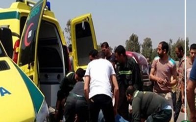 إصابة 6 إثر تصادم سيارتين على طريق المنزلة – منية النصر