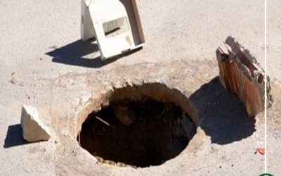 الأهالى تنقذ طفل سقط في بلاعة صرف صحي بالمنصورة